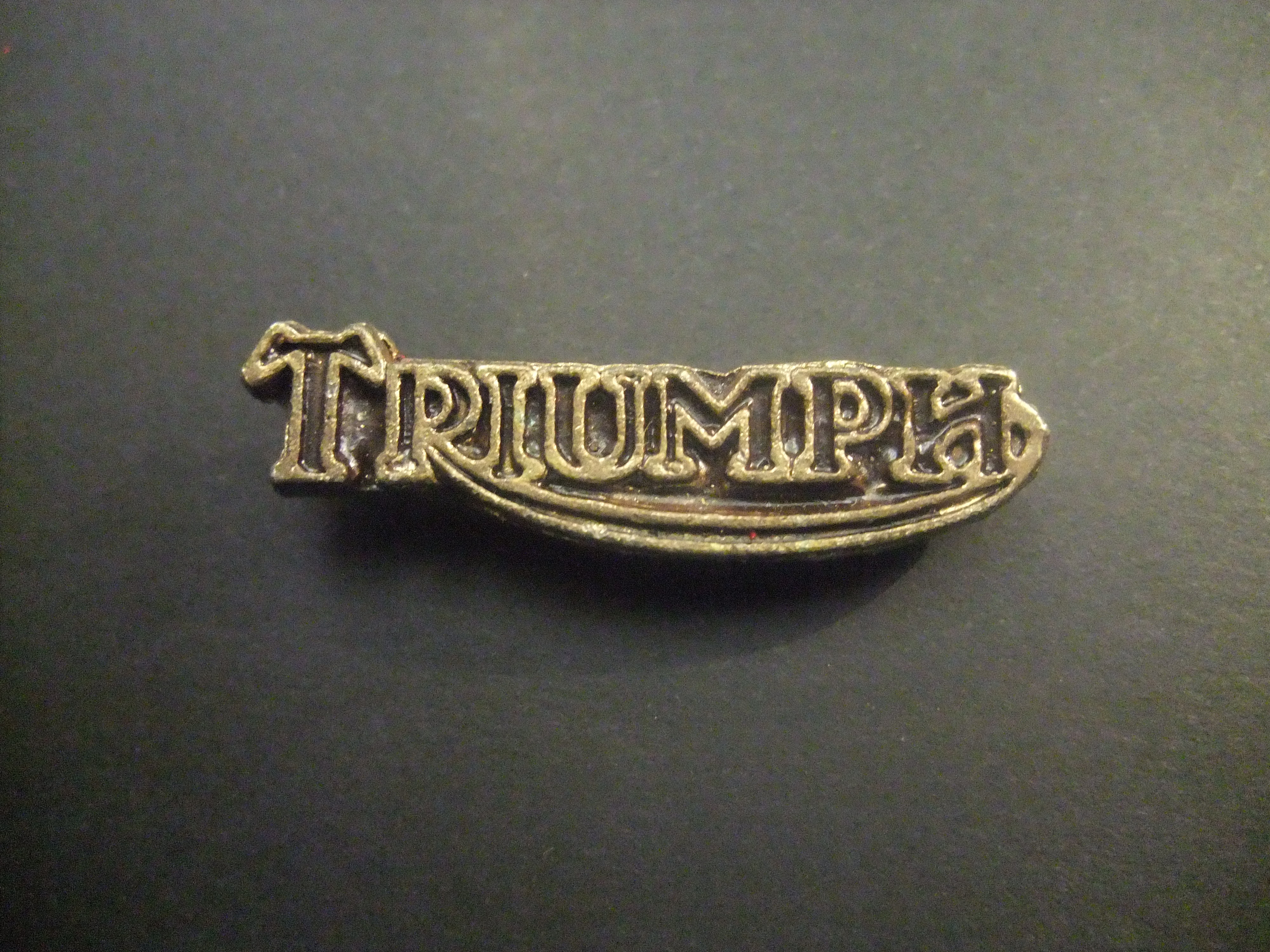 Triumph motorfiets oldtimer logo zilverkleurig-zwart
